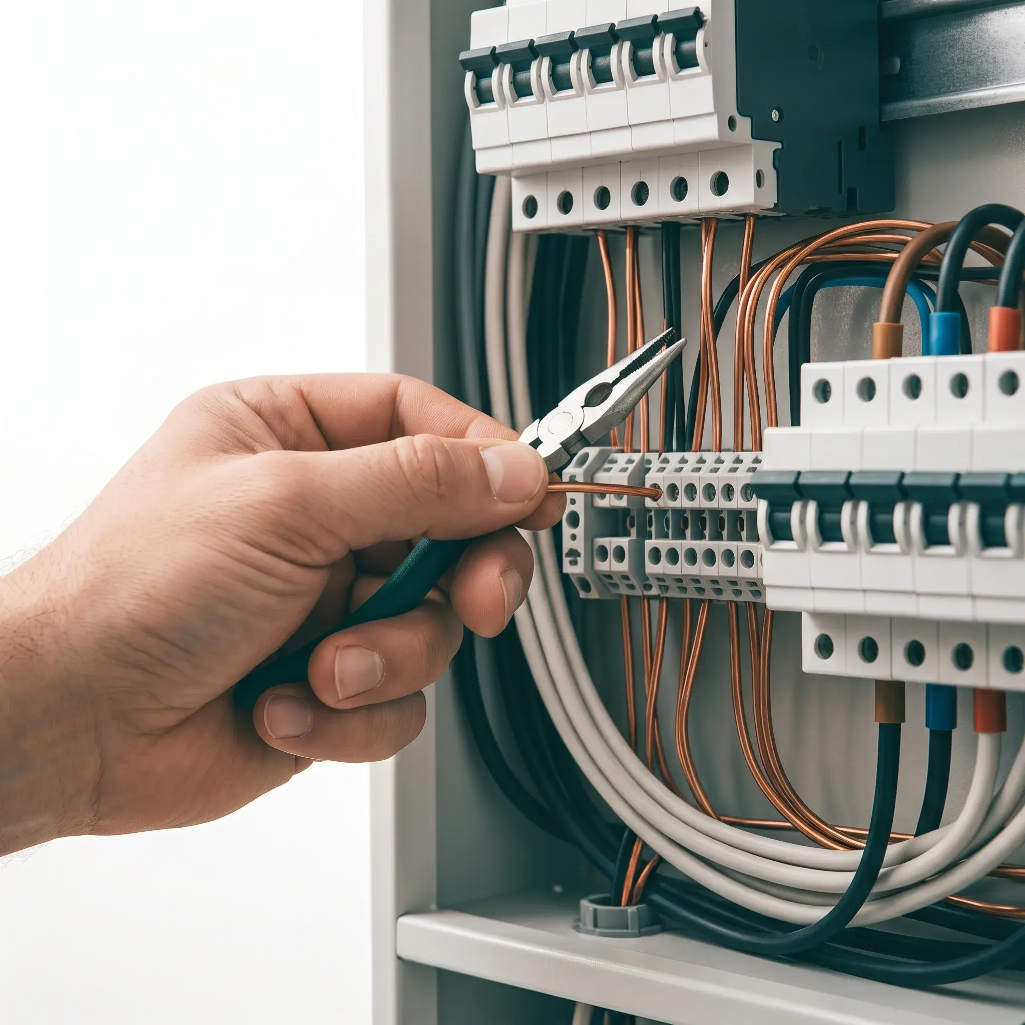 Electrical fittings and distribution panel work